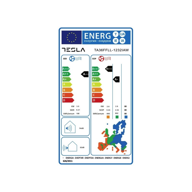 TESLA TA36FFLL-1232IAW stenska klimatska naprava + BREZPLAČNI STENSKI NOSILEC