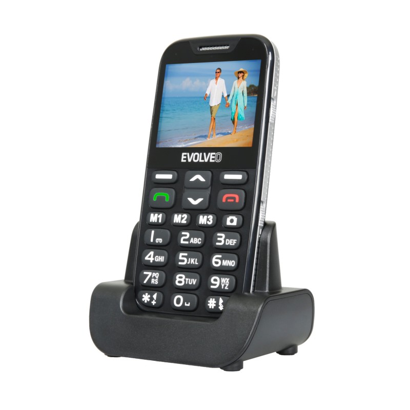 Evolveo GSM Aparat EasyPhone XD, klasični mobilni telefon, Črn