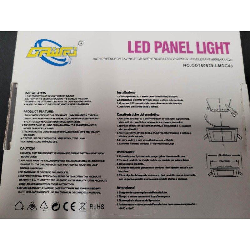 LED vgradna svetilka DW-00106, 6W, 4000K 