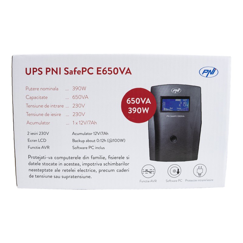PNPC SafePC E650VA UPS brezprekinitveno napajanje 390W