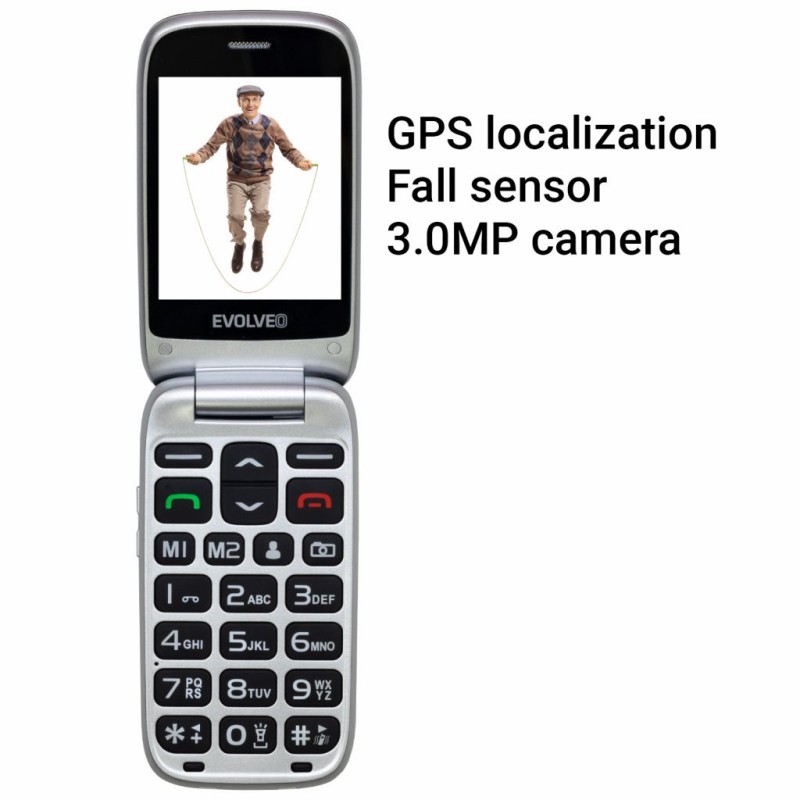 Gsm aparat Easyphone FP I GPS I Rdeč