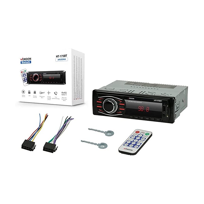 Avtoradio ARIZONA HT-175BT, Bluetooth, 4x60W, 1DIN - Odprta embalaža