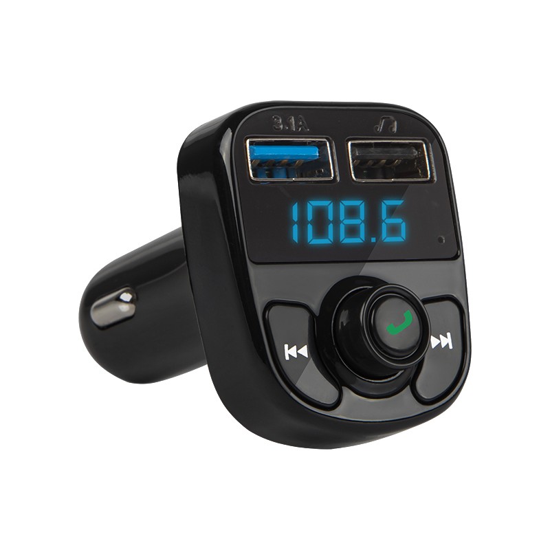 FM oddajnik T-01 Bluetooth, 3v1, polnilec + prostoročno telefoniranje + predvajalec MP3