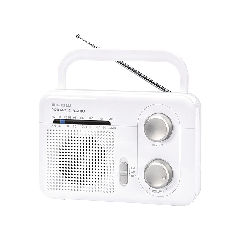 RA1 Analogni prenosni radio AM/FM I Beli