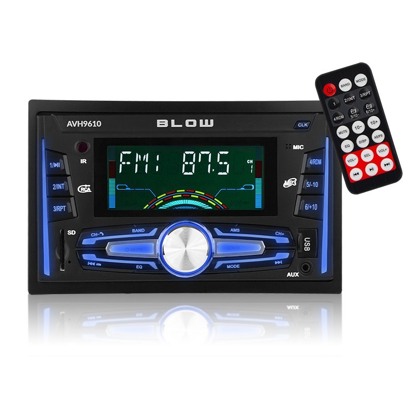 Avtoradio AVH9610 2DIN / FM radio, Bluetooth, MP3, USB, SD, AUX