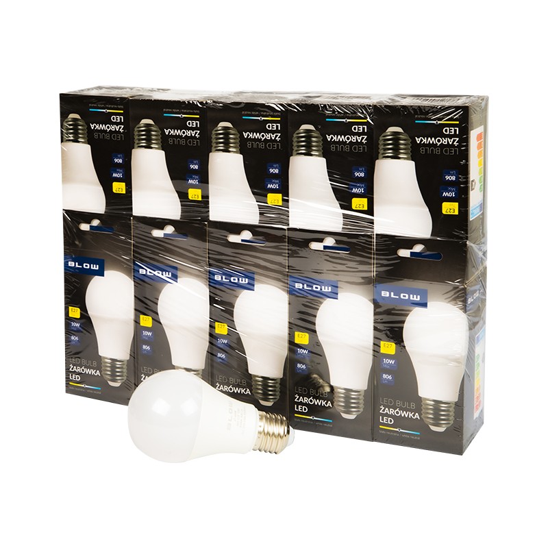 LED žarnica A60 10W E27, nevtralno bela 87-430 10kom