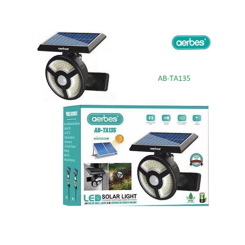 AB-TA135 solarna LED svetilka, vodoodpornost IP65