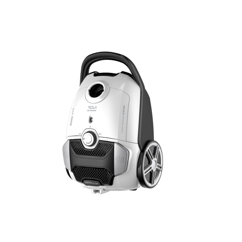 BG400W Silent Pro, sesalnik z vrečko, srebrni