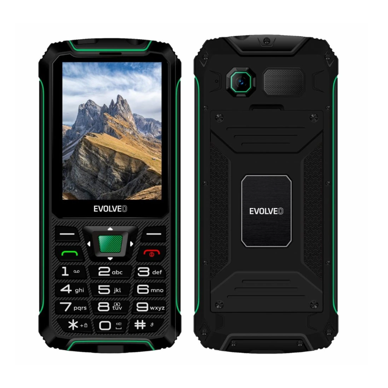 Evolveo GSM aparat StrongPhone W4  črno zelen