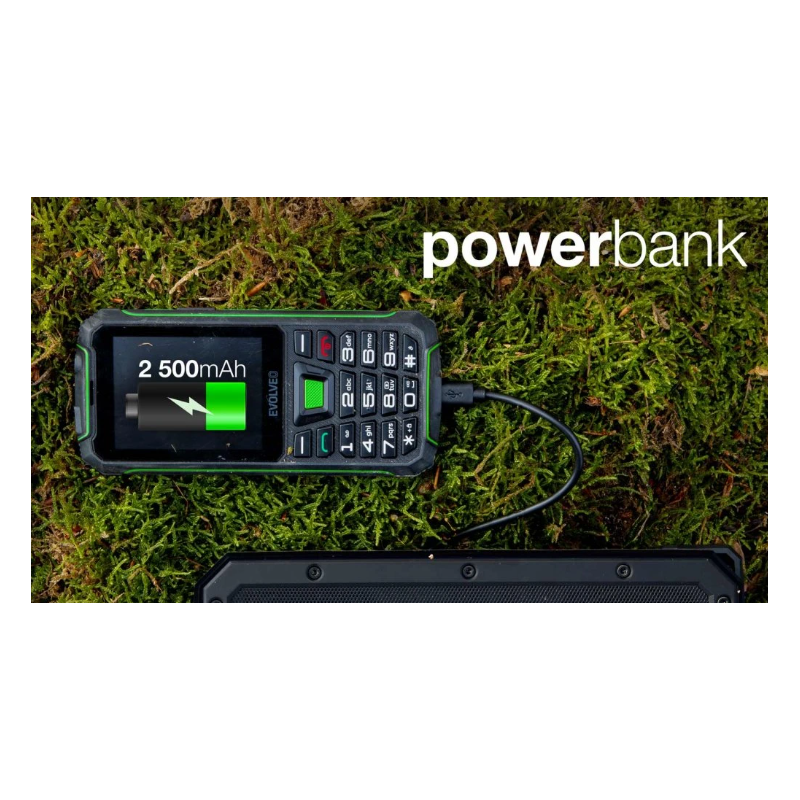 Evolveo GSM aparat StrongPhone W4  črno zelen
