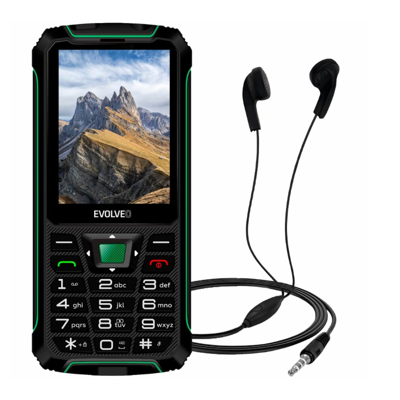 Evolveo GSM aparat StrongPhone W4  črno zelen