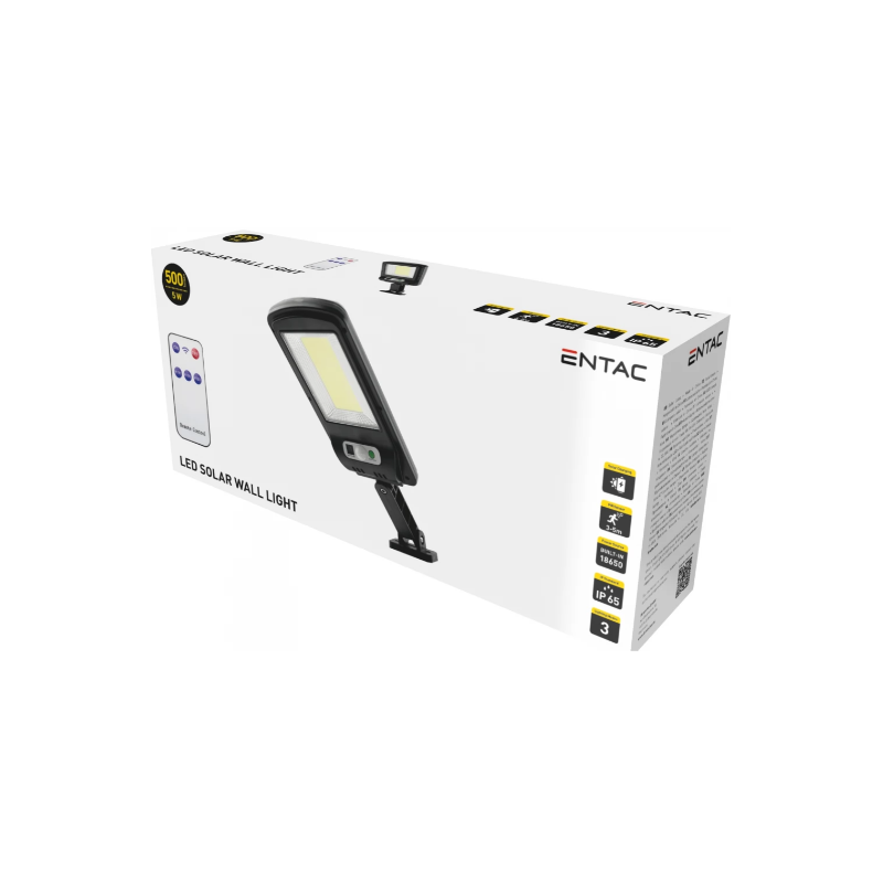LED solarna svetilka Entac ESLP-COB-R