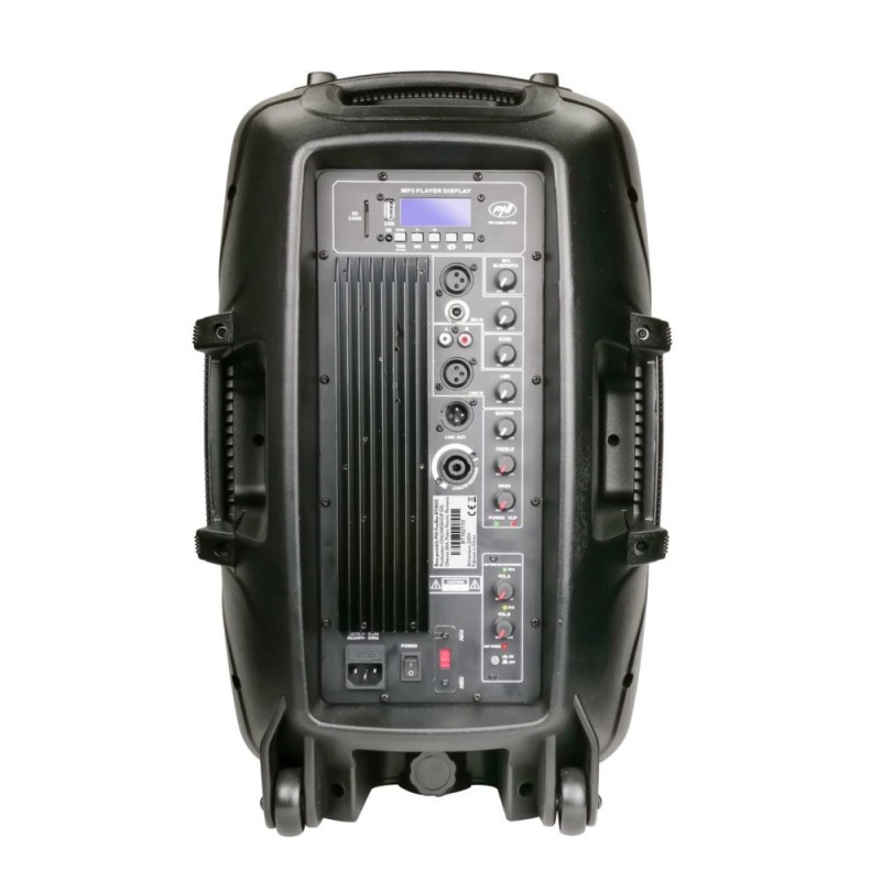 Bluetooth zvočnik FunBox BT1800, RMS 180W, 12-palčni nizkotnik, MP3, čitalnik SD kartic, USB, FM radio, karaoke, funkcija Echo, 2 UHF mikrofona