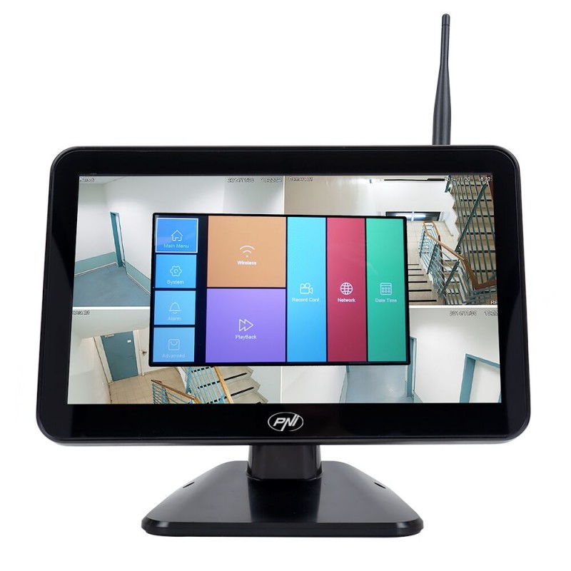 House WiFi650 Komplet za video nadzor - 4 kamere FullHD, Wi-Fi, P2P in 12-palčni LCD monitor