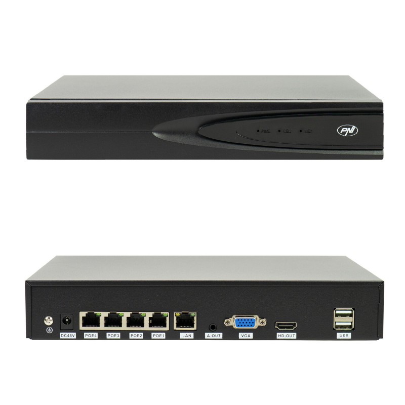PNI House IP810 videonadzorni paket + 4 PNI IP8POE kamere