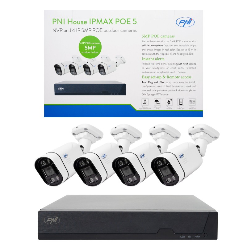 PNI Videonadzor IPMAX POE 5 