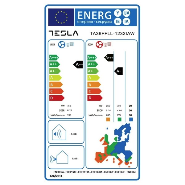 TESLA TA36FFLL-1232IAW stenska klimatska naprava + BREZPLAČNI STENSKI NOSILEC