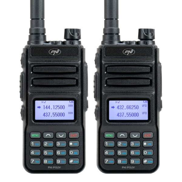 Prenosna VHF / UHF radijska postaja PNI P15UV dual band, z baterijo 1500mAh
