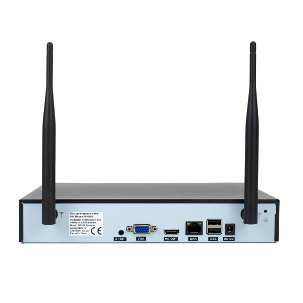 PNI House WiFi660 NVR Video Surveillance KIT paket 8 kanalov in 8 brezžičnih zunanjih kamer 3MP, P2P, IP66