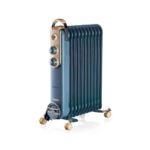 Ariete Oljni reberni radiator 11 Vintage 839, moder.