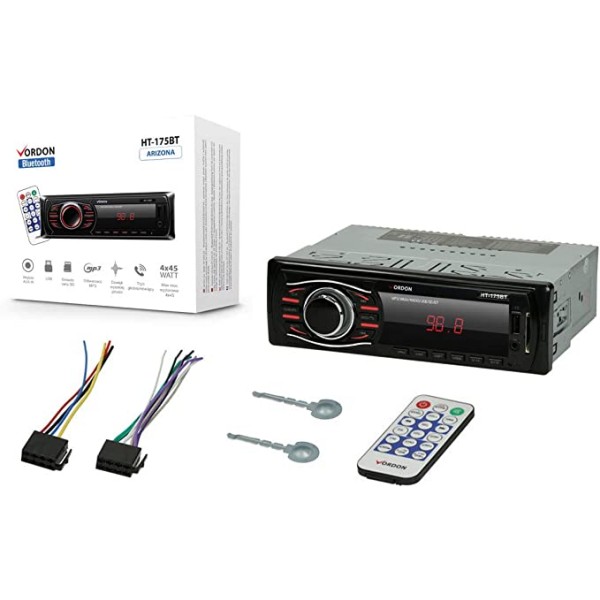 Avtoradio ARIZONA HT-175BT, Bluetooth, 4x60W, 1DIN - Odprta embalaža