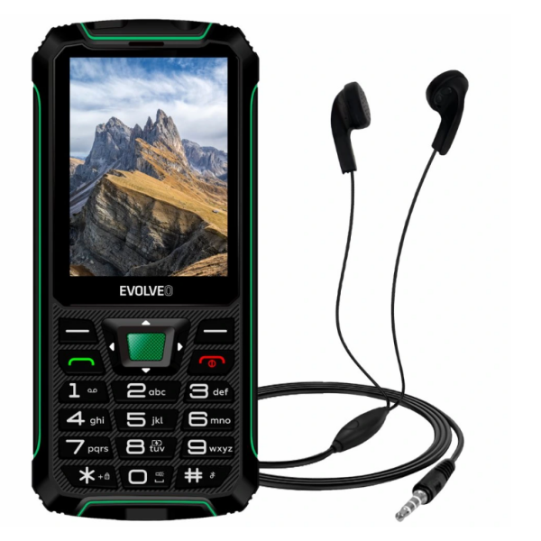 Evolveo GSM aparat StrongPhone W4  črno zelen