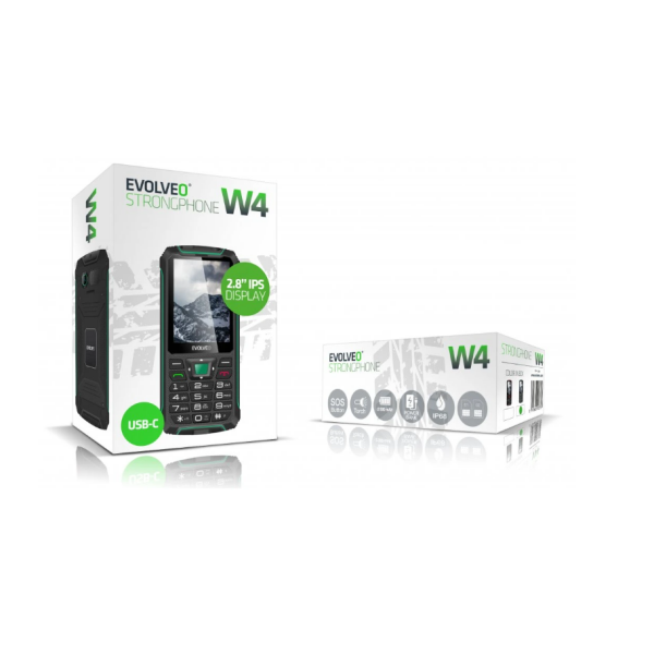 Evolveo GSM aparat StrongPhone W4  črno zelen