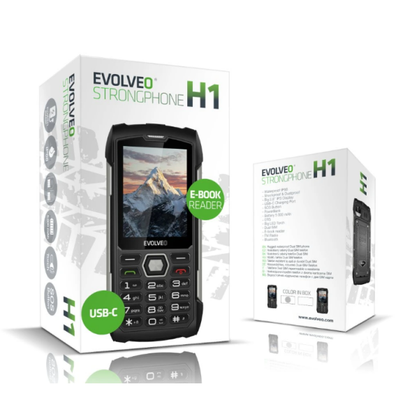 GSM aparat StrongPhone H1 Črno/Siv