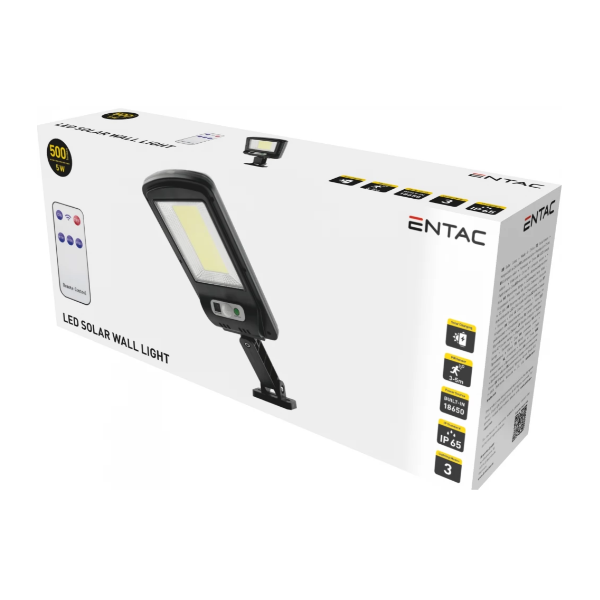 LED solarna svetilka Entac ESLP-COB-R