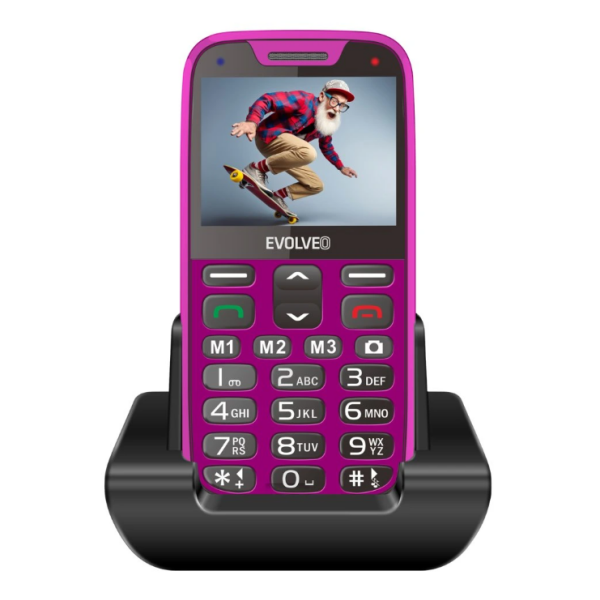 GSM aparat EasyPhone XR - Roza barve