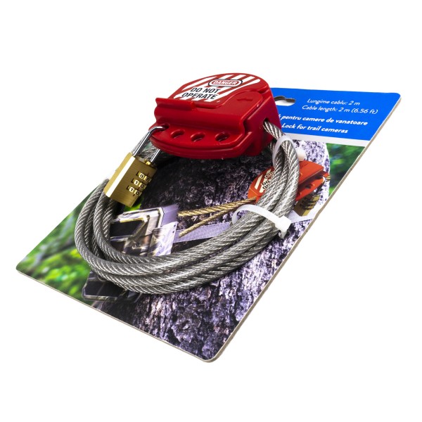 Varnostni kabel s PNI Smart Lock za lovske kamere PNI 400C, 350C, 280C