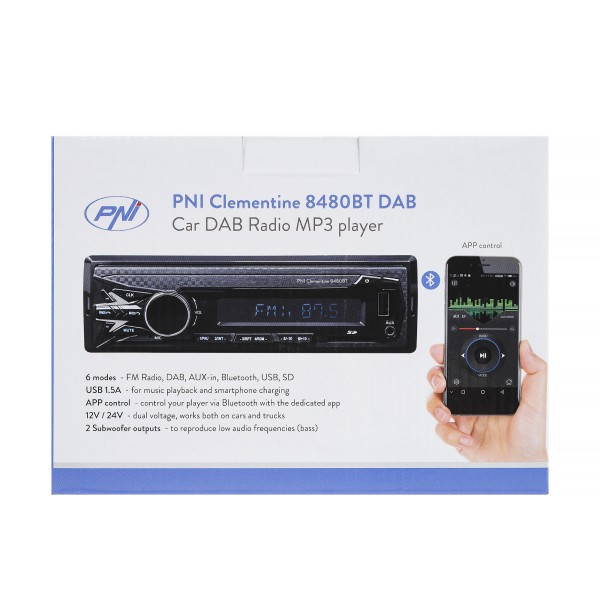 Avtoradio Clementine 8480BT 4x45w, DAB+, Bluetooth, 