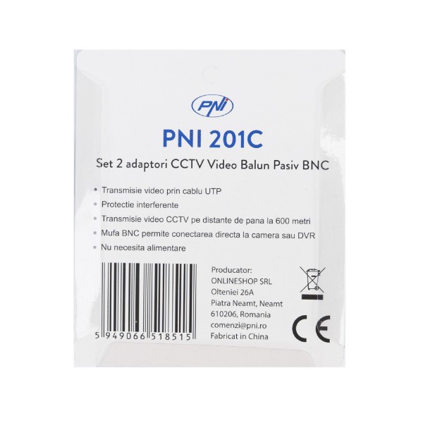 Komplet 2 CCTV adapterjev PNI 201C