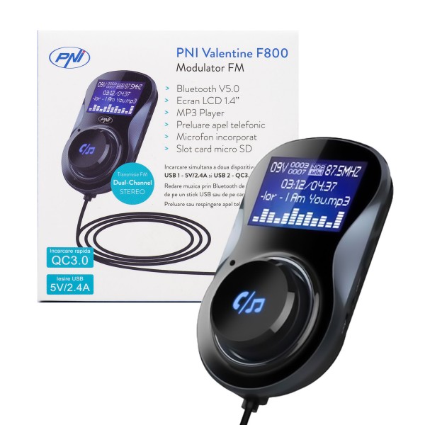 Fm oddajnik F800 Bluetooth, MP3 predvajalnik