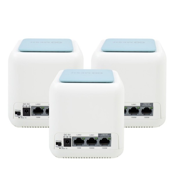 GB1200 Gigabit Wi-Fi mesh sistem s popolno pokritostjo za dom, 3 kos usmerjevalnik in dostopno točko AP