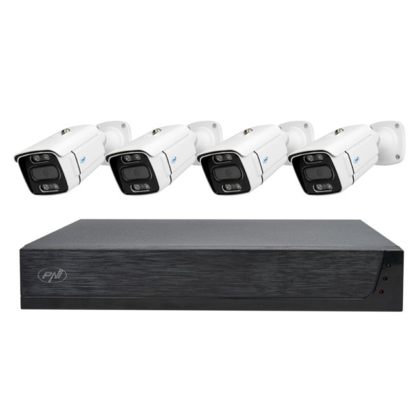 House IPMAX POE 3LR Komplet za video nadzor, NVR s 4 priključki POE in 10 v omrežju, ONVIF in 4 kamere z IP 3MP