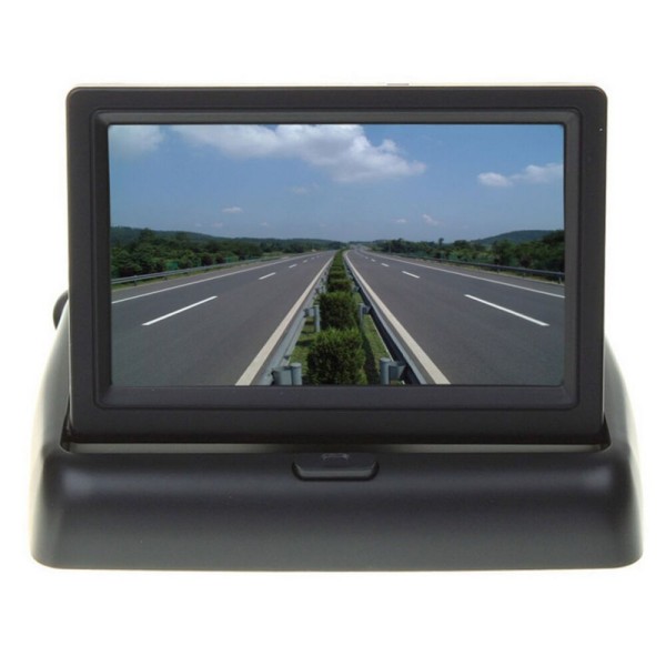 Monitor avtomobila MA432, 4,3 palčni barvni zaslon, zložljiv, 12 V, video vhod za vzvratno kamero