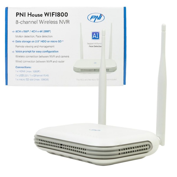 PNI WIFI800 Brezžični 8-kanalni NVR snemalnik