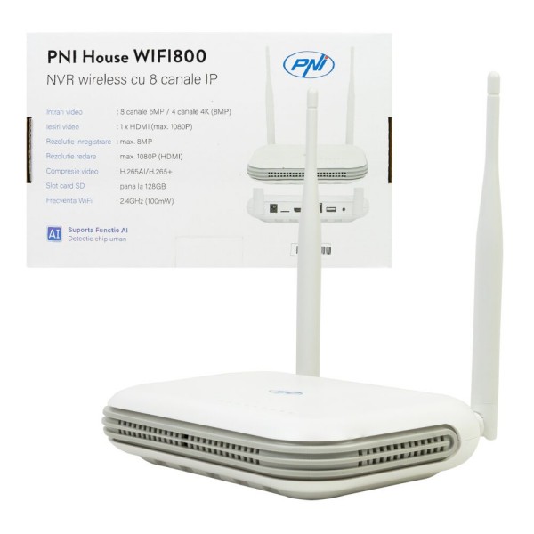 PNI WIFI800 Brezžični 8-kanalni NVR snemalnik