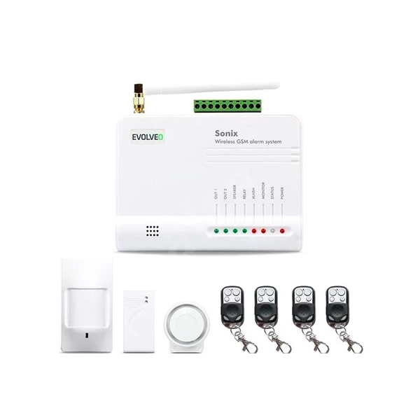 Sonix brezžični GSM alarm, senzor gibanja, zunanja sirena, aplikacije za Android in iOs