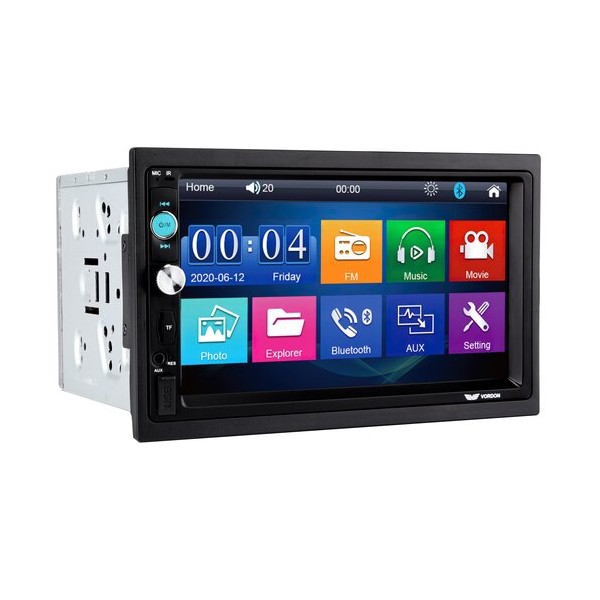 Avtoradio RODOS HT-877BT, Bluetooth, Zrcaljenje zaslona, 2DIN - Odprta embalaža (Odvečni kabli)