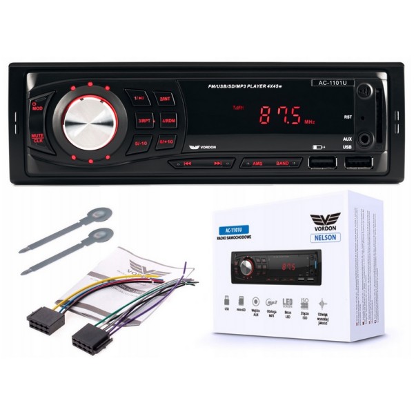 Avtoradio AC-1101U Nelson MP3, 2X USB (Tudi polnjenje)