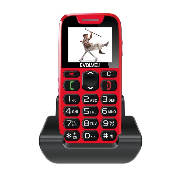 Evolveo GSM aparat EasyPhone Rdeč klasični mobilni telefon