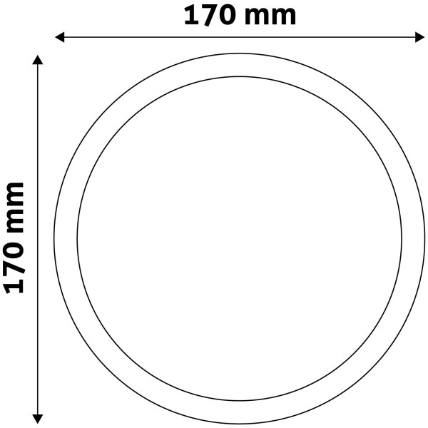 LED vgradna svetilka ACRPCW-R-12W-ALU 12W 6400K okrogla