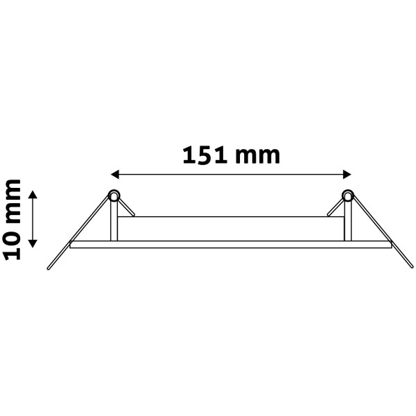 LED vgradna svetilka ACRPCW-S-12W-ALU 12W 6400K kvadratna