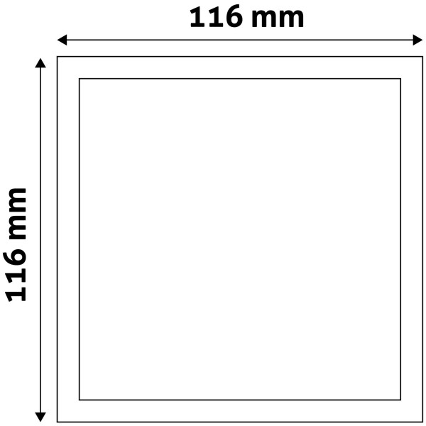 LED vgradna svetilka ACRPCW-S-6W-ALU 6W 6400K kvadratna