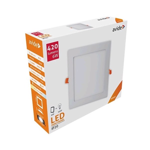 LED vgradna svetilka ACRPNW-S-6W-ALU  6W 4000K kvadratna