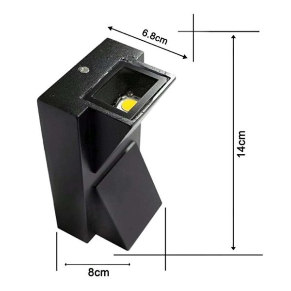 ES04, LED stenska svetilka dvojni snop 10W IP55