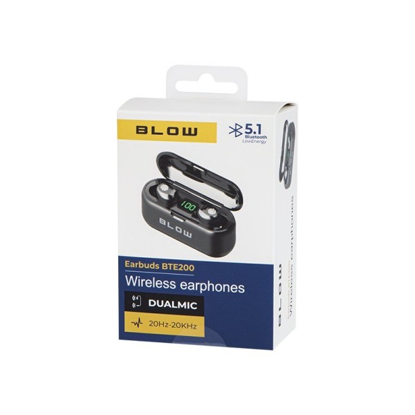 Earbuds BTE200, Bluetooth slušalke z mikrofonom in powerbankom - Odprta embalaža