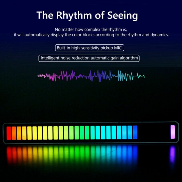 ARRANC-O RGB Stolp občutljivi na zvok, glasbena ambientno svetilo